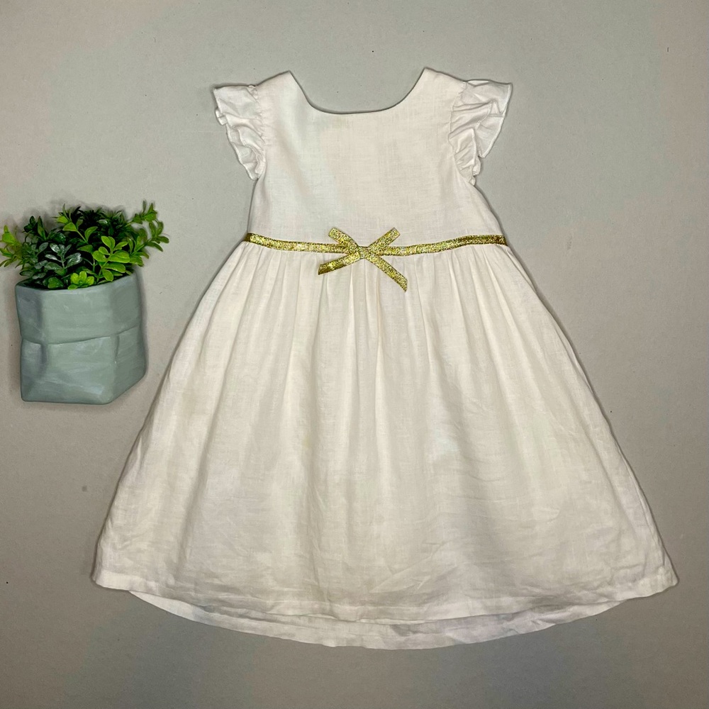 Camilla ivory and gold dress size 4T.